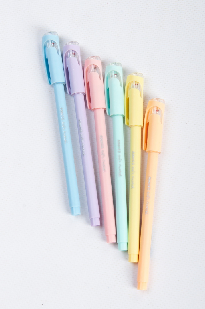 Ручка масляна, 0,7 мм, синя, "Soft Pastel"